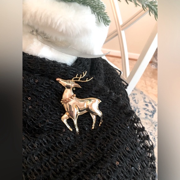 Vintage Mixed Metals Reindeer Brooch/Pendant - Picture 5 of 12